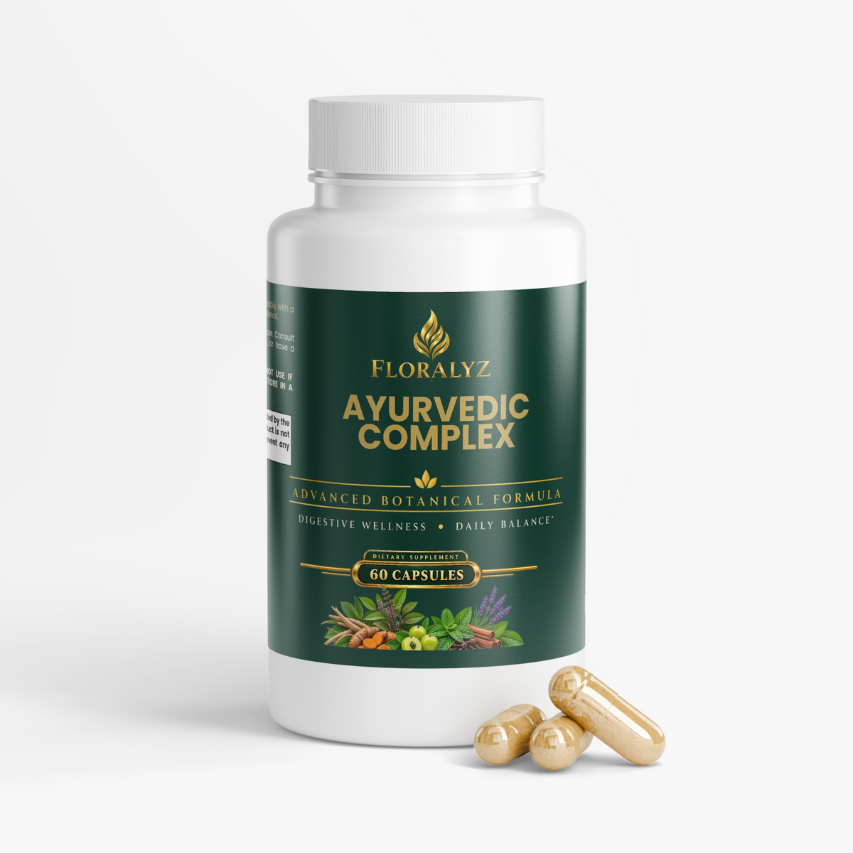 FLORALYZ Ayurvedic Complex bottle, product view 2