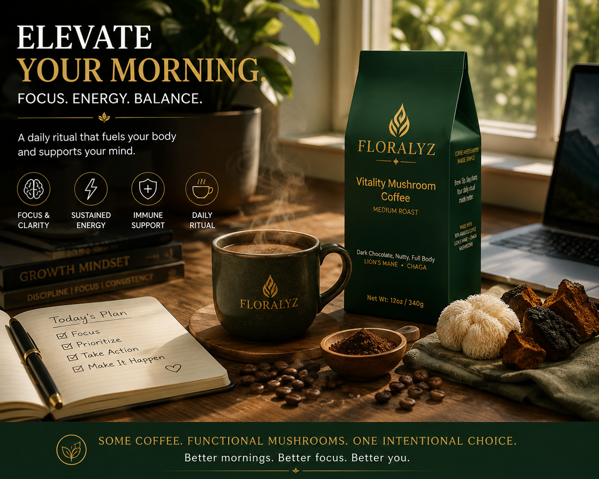 Vitality Mushroom Coffee – Lion’s Mane + Chaga