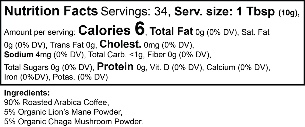 Vitality Mushroom Coffee – Lion’s Mane + Chaga