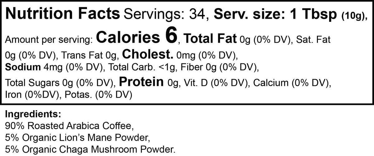 Vitality Mushroom Coffee – Lion’s Mane + Chaga